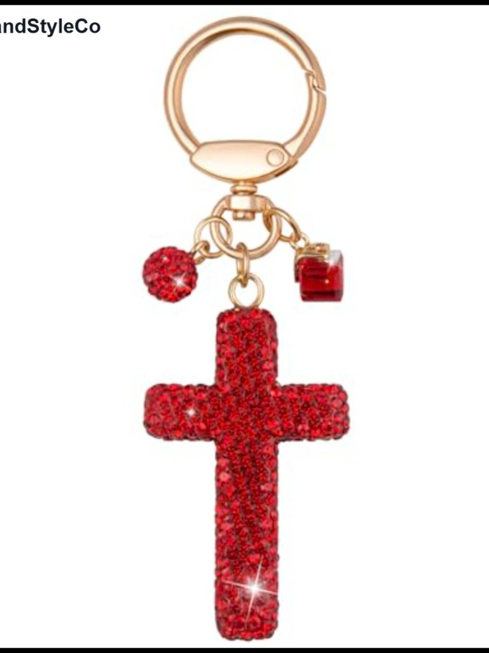 Cross Keychain Zinc Alloy Lobster Clasp Purse Charm Keyring